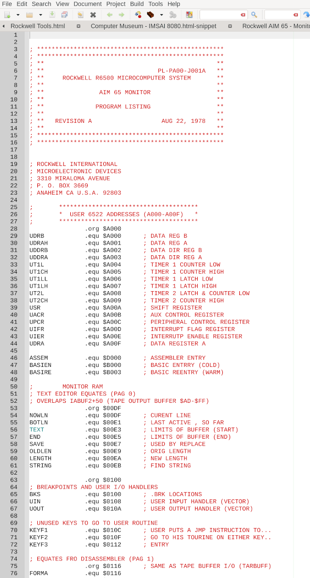 Formatted Source Code